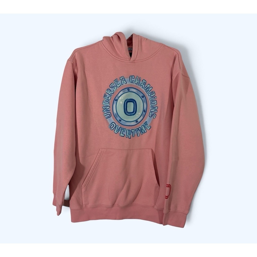 OVERTIME X SPONGEBOB SQUAREPANTS Patrick Pink Fleece Hoodie Graphic LARGE